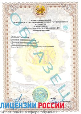 Образец сертификата соответствия (приложение) Черниговка Сертификат ISO 14001